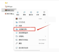 Win11 压缩包右键菜单全部解压缩入口