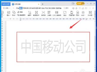 文档页面中显示淡灰色文字水印的效果