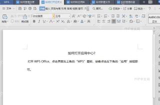 WPS如何打开应用中心?入口位置
