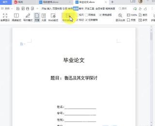 WPS文字视图选项卡中打开导航窗格
