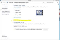 Windows 10 控制面板显示缩放比例设置页面