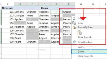 第三步:进入删除单元格对应的 Excel 操作界面
