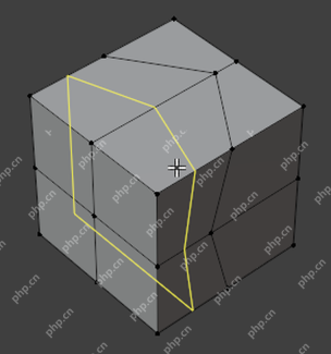 Blender 5.2 Loop Cut 预览阶段显示紫色循环切割线