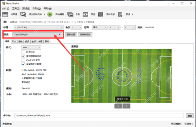HandBrake Windows中文界面展开视频转码预设列表的操作截图