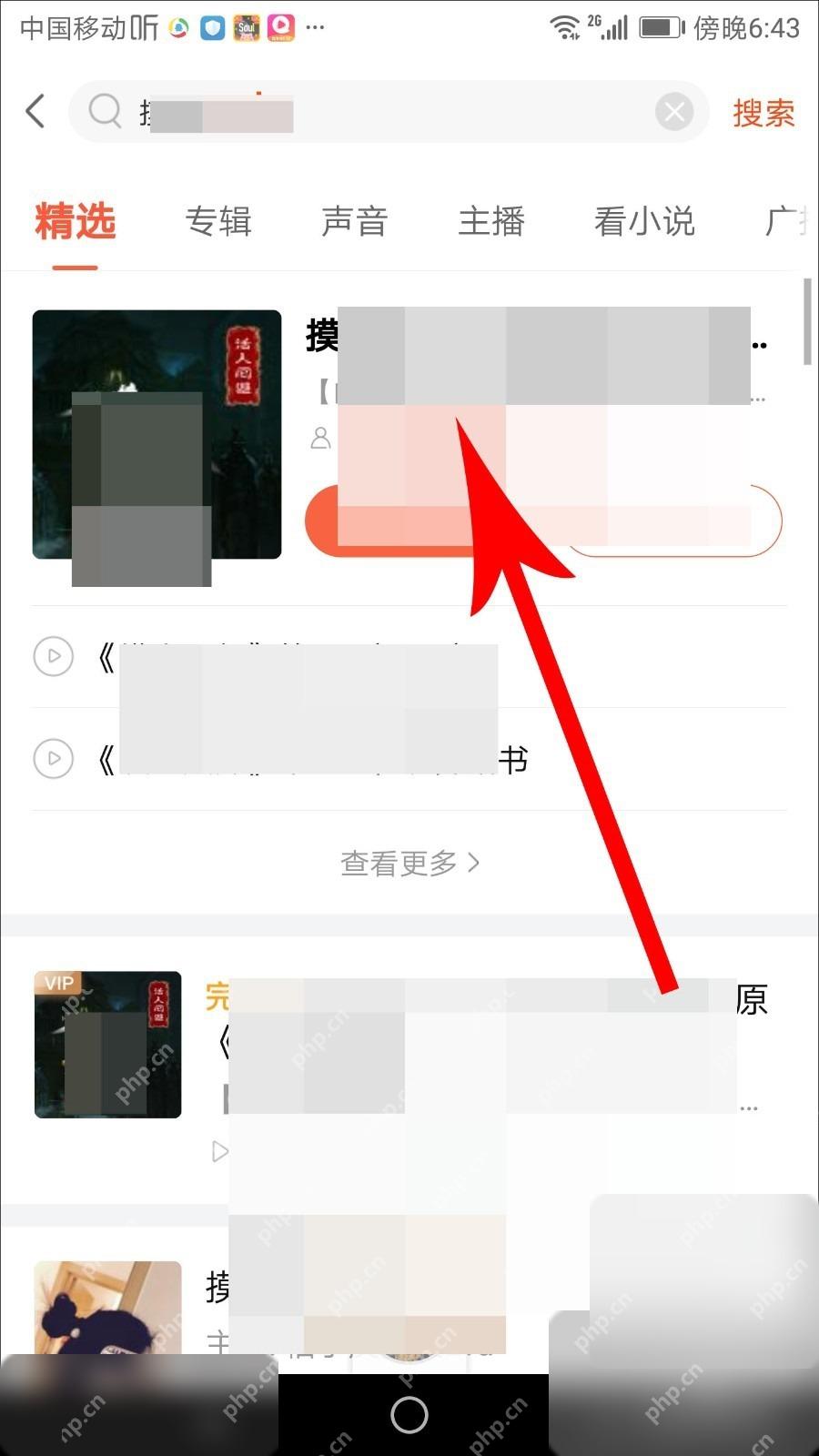 喜马拉雅有声书搜索结果列表