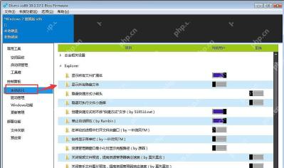 Dism++ 系统优化右侧显示当前用户和系统两列以及提交规则按钮