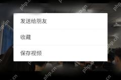 微信视频长按菜单里的保存视频选项