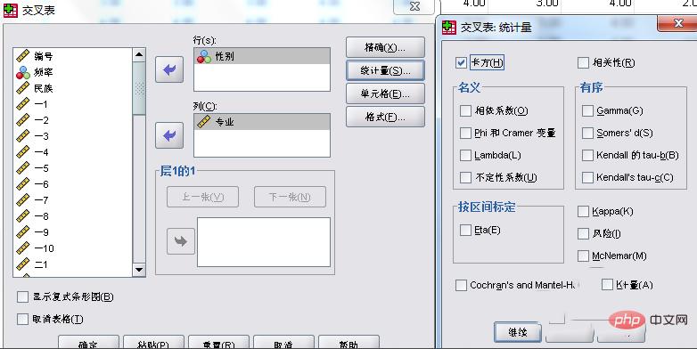 spss 크로스탭을 사용하는 방법