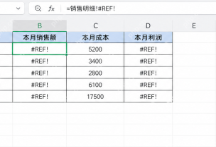 WPS表格里逐条检查REF报错单元格细节