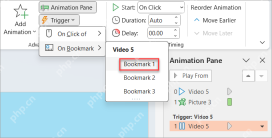 微软官方 PowerPoint 触发器菜单中 On Click of 和动画窗格分组