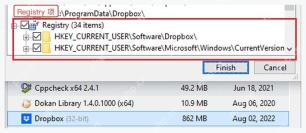 Geek Uninstaller 残留扫描窗口中的 Registry 注册表条目