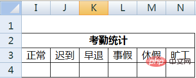 How to make summary of attendance statistics table in excel