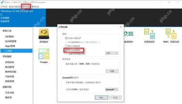 Dism++ 选项和系统优化窗口用于确认规则提交后的配置状态