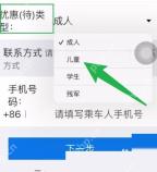 12306儿童票怎么买：在添加乘车人页面把优惠类型设置为儿童。