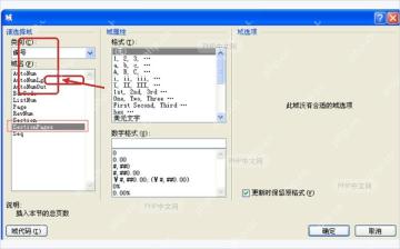 Word 域对话框中选择 SectionPages 作为当前节总页数字段