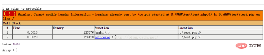 PHPのsetcookieでエラーが発生した場合はどうすればよいですか?