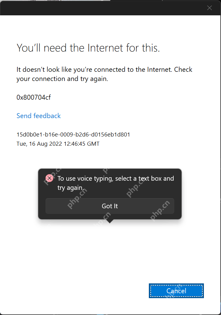 win11语音输入提示错误怎么办_win11语音听写异常处理思路 - php中文网