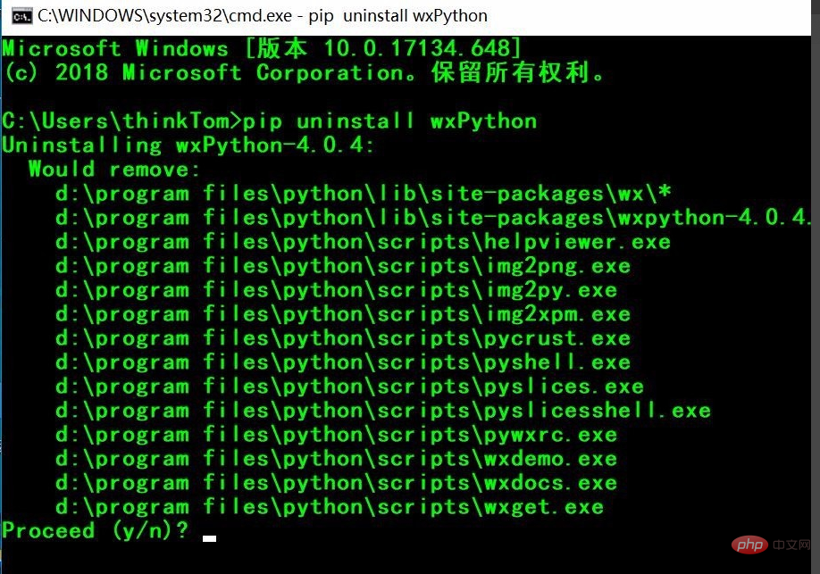 How to uninstall modules in python in cmd