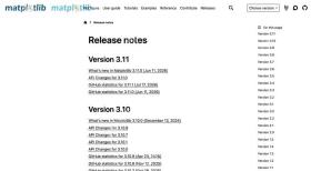 Matplotlib 3.11.1发布首个修复版的官方页面截图,证明新闻来源和主体