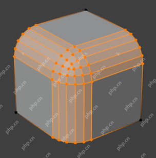 Blender 5.2 Bevel 示例显示增加 Segments 后边缘更圆滑