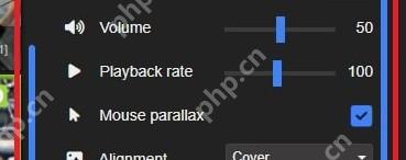 Wallpaper Engine Properties 面板显示 Playback rate 播放速度滑块