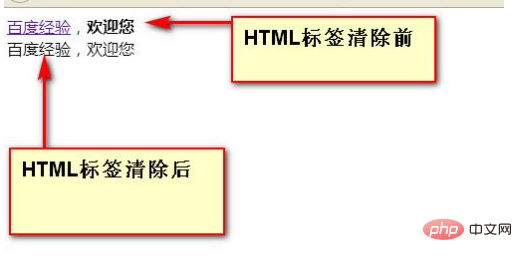 php remove html tag style