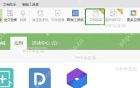 WPS工具栏中的文档加密入口