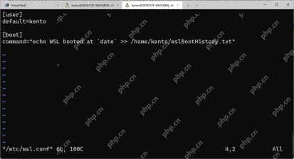 WSL Ubuntu 中编辑 wsl.conf 的 boot command 启动命令