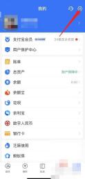 支付宝中文界面：设置，对应步骤：打开支付宝后到“我的”页，点右上角设置，再进“账号与安全”。支付密码入口在这个安全层级里。