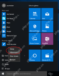 win10睡眠和休眠有什么区别_win10睡眠和休眠的区别介绍 - php中文网