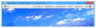 Honeyview 顶部工具栏中的 Slideshow 幻灯片菜单入口