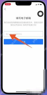 支付宝账单明细怎么导出中文界面:电子邮箱填写页的输入框,对应步骤:范围确认好以后,继续填写接收交易流水证明的电子邮箱。邮箱写错了,后面就收不到账单明细。
