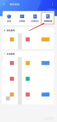 WPS Office中文手机App我的钱包页面显示续费管理入口,证明可查看连续包月订单
