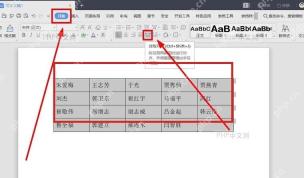 WPS文字中生成表格后检查每行列数是否一致