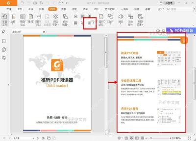 PDF文档工作区已经左右并排显示两页,用于检查双页视图效果