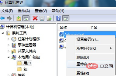 What is the default username for Windows 7?