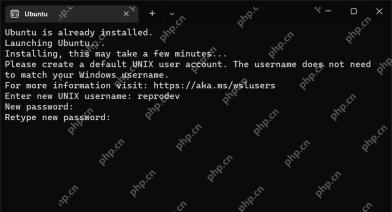 Win11 WSL Ubuntu 首次启动提示输入 Unix 用户名
