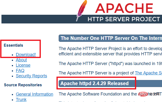 Apacheサーバーのダウンロード方法