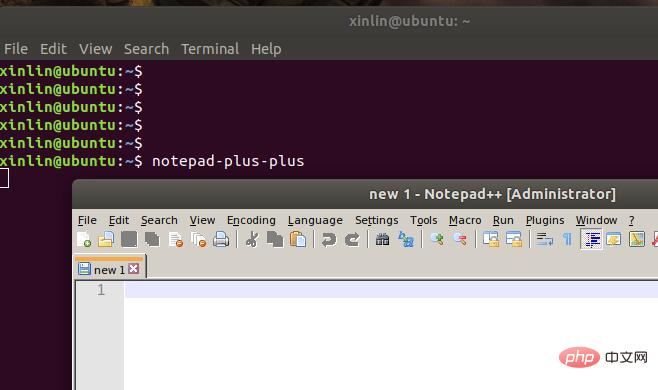 如何在ubuntu使用notepad