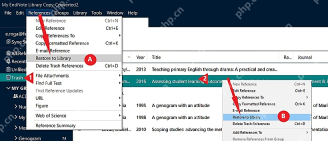 EndNote 21 在 Trash 里选中文献并通过 References Restore to Library 恢复