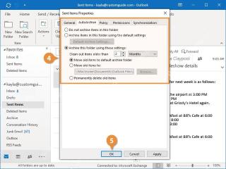 Outlook 文件夹属性里的 AutoArchive 选项卡