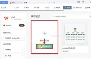 WPS脑图页面中新建空白图卡片的导入入口