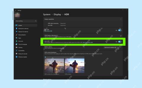 win11开启HDR的快捷键是什么_win11HDR快捷键使用方法 - php中文网
