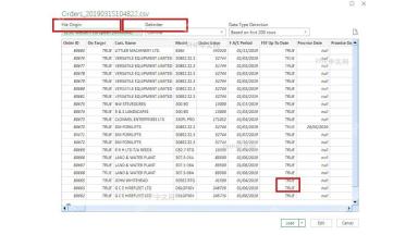 Excel 外部数据导入界面,第二步:选好文件并检查预览,关键入口和数据区域已标出