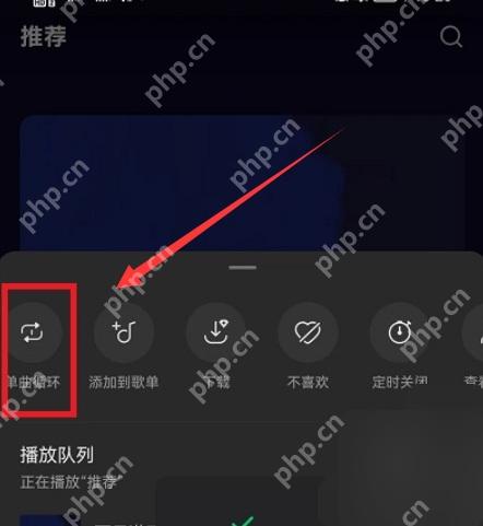 汽水音乐播放面板单曲循环状态