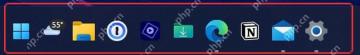 ObjectDock Windows 桌面底部 Dock 靠边显示效果