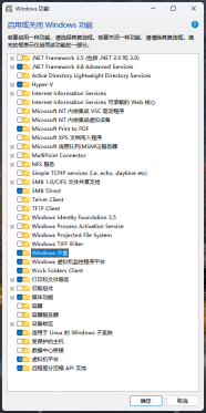 Windows 功能窗口中沙盒和虚拟化相关组件位置