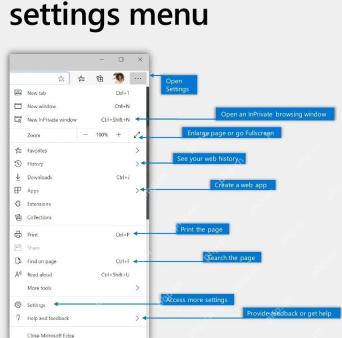 Microsoft Edge设置及更多菜单