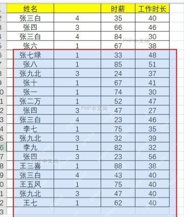 Excel 用 Shift 点击右下角单元格后选中大范围数据区域