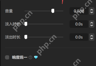 淡入时长和淡出时长数值输入区